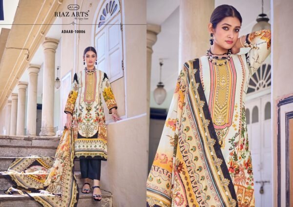 MUMTAZ ARTS ADAAB PURE LAWN CAMRIC PAKISTANI SUITS ONLINE - Image 9
