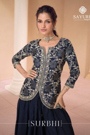SAYURI DESIGNER SURBHI GEORGETTE SUIT DISTRIBUTOR IN SURAT