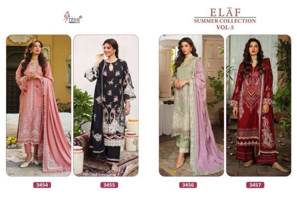 SHREE FABS ELAF SUMMER COLLECTION VOL-5 PAKISTANI SALWAR SUITS DEALER