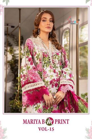 SHREE FABS MARIA B M PRINT VOL-15 PAKISTANI SUITS NEW CATALOGUE