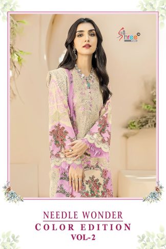 SHREE FABS NEEDLE WONDER COLOUR EDITION VOl-2 PAKISTANI SUITS ONLINE