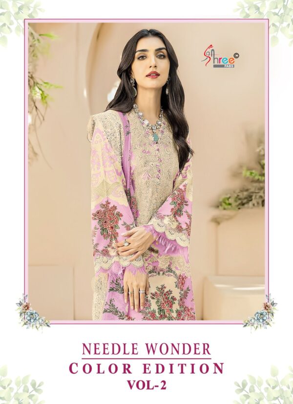 SHREE FABS NEEDLE WONDER COLOUR EDITION VOl-2 PAKISTANI SUITS ONLINE