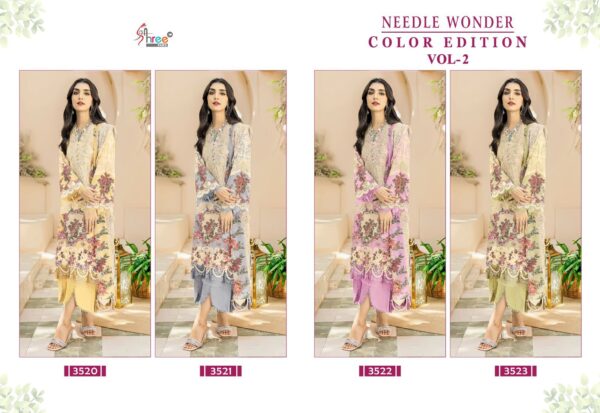 SHREE FABS NEEDLE WONDER COLOUR EDITION VOl-2 PAKISTANI SUITS ONLINE