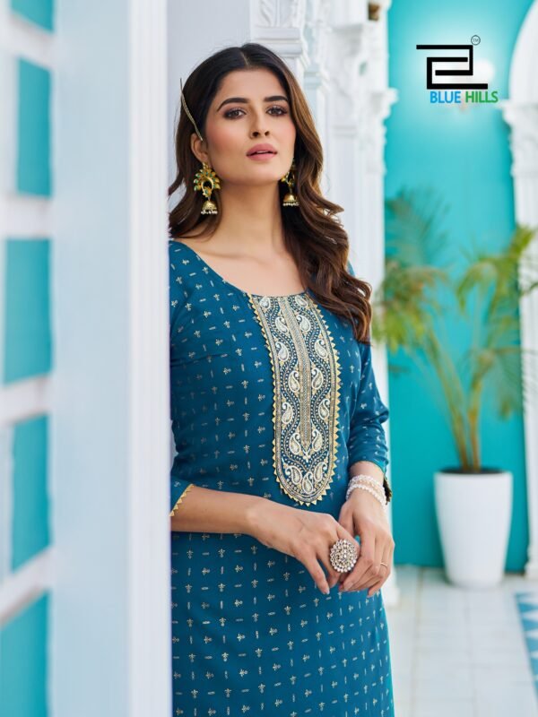 BLUE HILLS CITY LIGHT VOL 3 RAYON WHOLESALE SALWAR KAMEEZ INDIA - Image 2