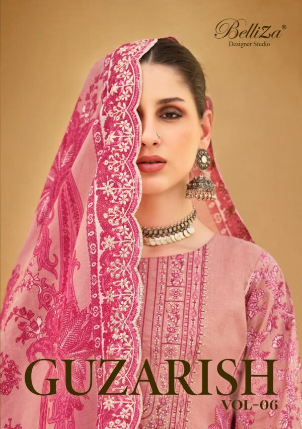 BELLIZA GUZARISH VOL-6 PURE COTTON DESIGNER PAKISTANI SUITS WITH PRICE