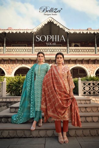 BELLIZA SOPHIA VOL 2 894PURE BLOSSAM COTTON SALWAR SUITS ONLINE