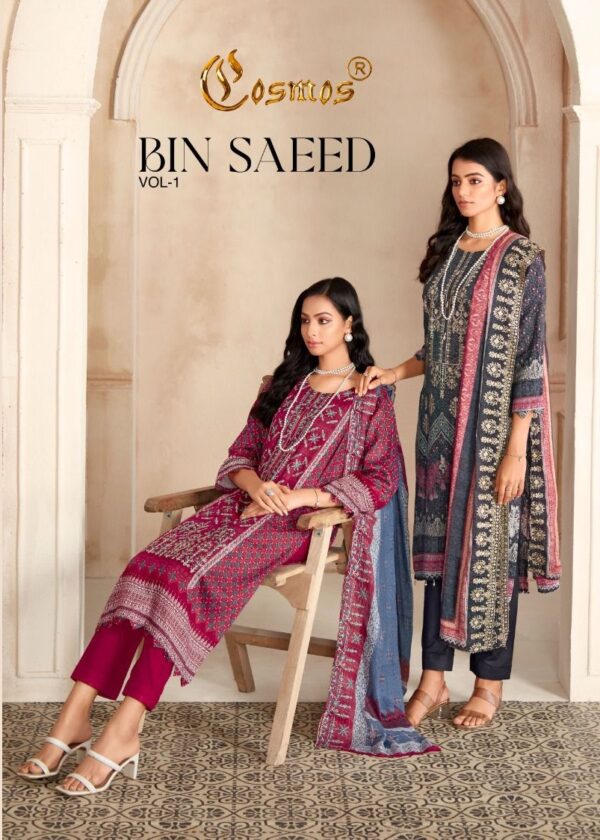 COSMOS BIN SAEED VOL -1 PAKISTANI SUITS WHOLESALE CATALOGUE PRICE