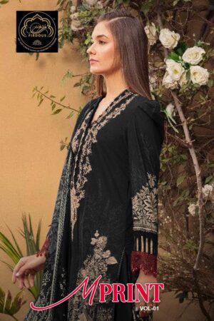 FIRDOUS M-PRINTS VOL-01 1004 ABCD COTTON PRINTED PAKISTANI SUITS WHOLESALER