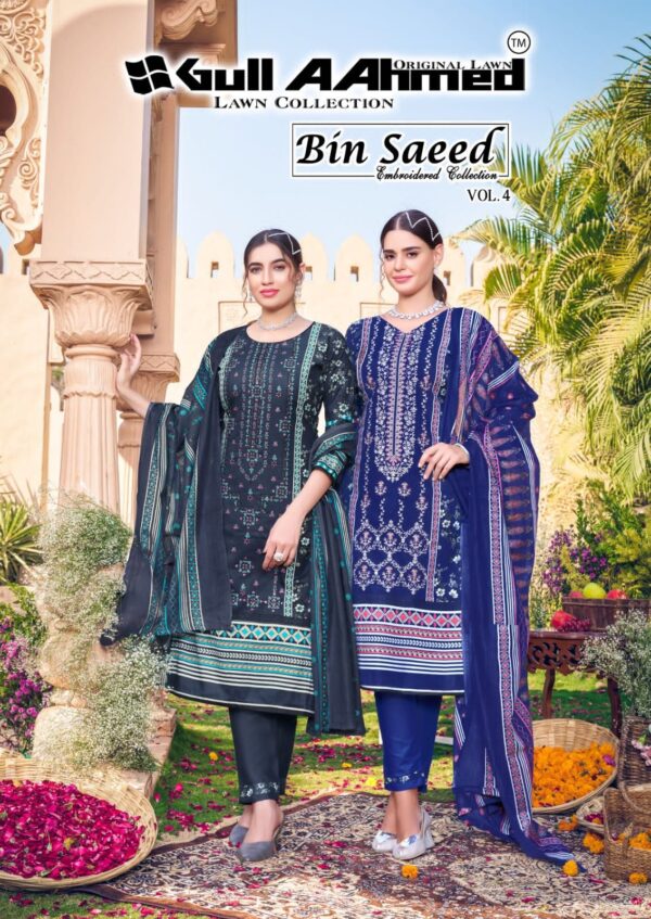 GULLAAHMED BIN SAEED EMBRODARY COLLECTION VOL 04 LAWN PAKISTANI SUITS ONLINE