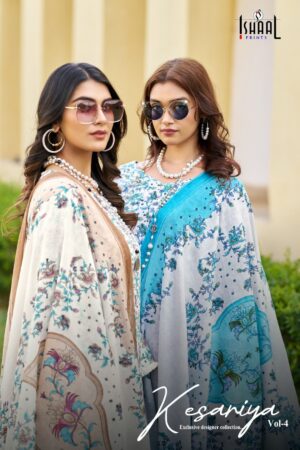 ISHAAL PRINTS KESARIYA VOL-4 LAWN PAKISTANI SALWAE SUITS WHOLESALE