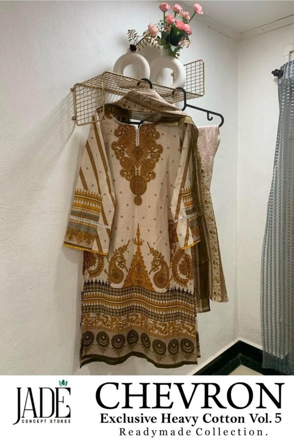JADE CHEVRON EXCLUSIVE HEAVY COTTON VOL 5 READYMADE KURTI WHOLESALE - Image 2