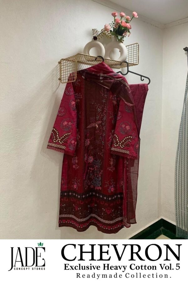 JADE CHEVRON EXCLUSIVE HEAVY COTTON VOL 5 READYMADE KURTI WHOLESALE - Image 3