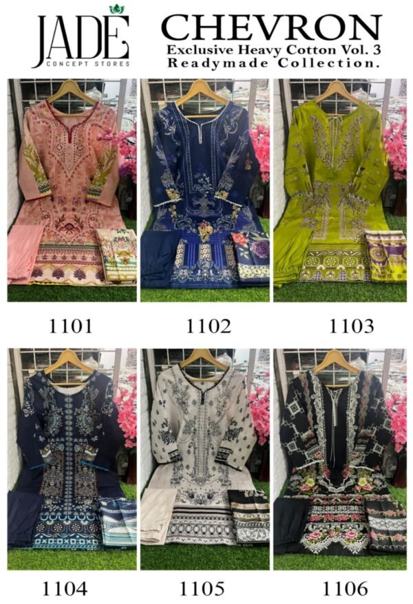JADE CHEVRON EXCLUSIVE SUPER HIT COLLECTION READYMADE PAKISTANI KURTI ONLINE SUPPLIER