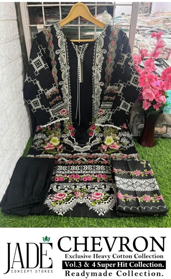 JADE CHEVRON EXCLUSIVE SUPER HIT COLLECTION READYMADE PAKISTANI KURTI ONLINE SUPPLIER - Image 3