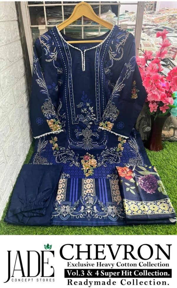 JADE CHEVRON EXCLUSIVE SUPER HIT COLLECTION READYMADE PAKISTANI KURTI ONLINE SUPPLIER - Image 5