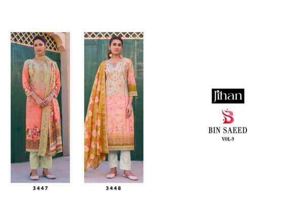 JIHAN BIN SAEED LAWN COLLECTION VOL-9 PAKISTANI SUITS ONLINE WHOLESALER