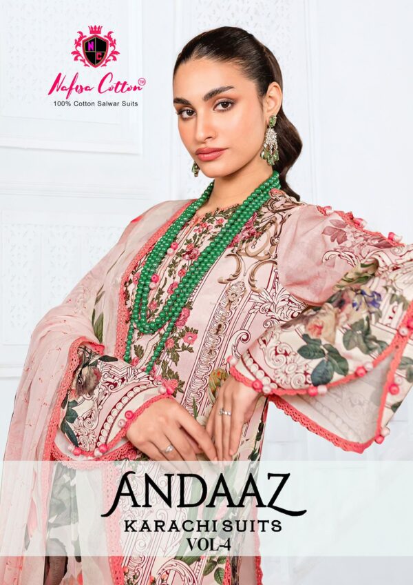 NAFISA COTTON ANDAAZ KARACHI SUITS VOL 04 PAKISTANI SALWAR SUITS ONLINE