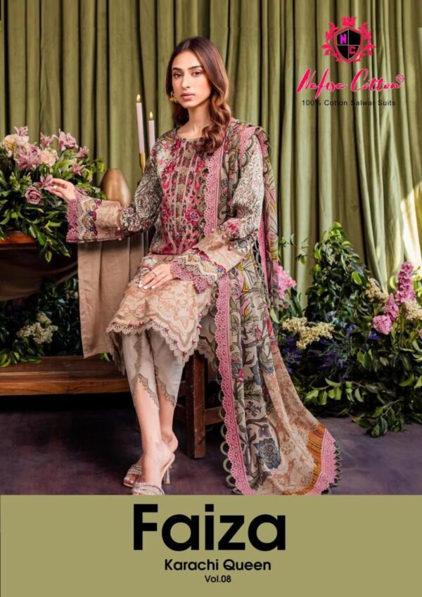 NAFISA COTTON FAIZA VOL 8 KARACHI QUEEN COTTON SALWAR SUIT AT BEST PRICE