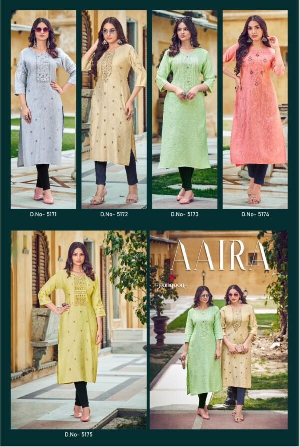 RANGOON AAIRA 5171 TO 5175 VISCOSE WHOLESALE CATALOGUE SUITS ONLINE
