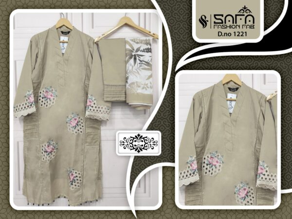 SAFA FASHION 1221 READYMADE PAKISTANI KURTI DESIGN 2024