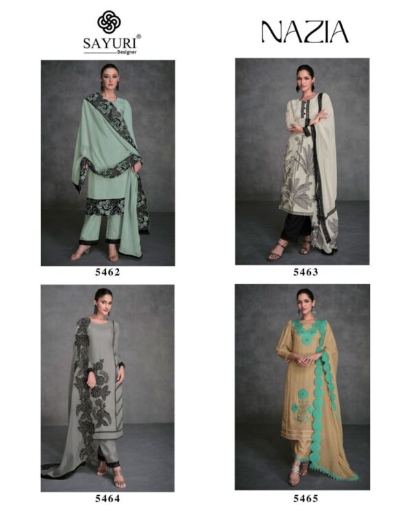 SAYURI DESIGNER NAZIA ORGANZA SILK SUITS ONLINE SHOPPING