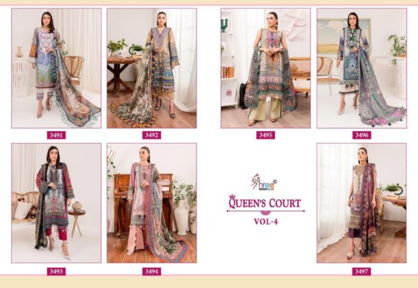 SSHREE FABS QUEENS COURT VOL 4 COTTON PAKISTANI SUIT CATALOGUE