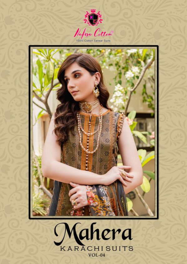 NAFISHA COTTON MAHERA KARACHI SUITS VOL 04 KARACHI PAKISTANI CATALOGUE SUITS DESING