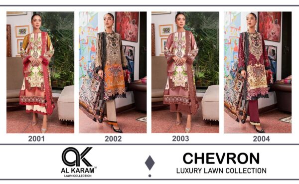 AL KARAM CHEVRON PATCH WORK PAKISTANI SALWAR SUITS DEALER