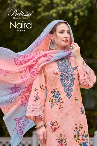 BELLIZA NAIRA VOL-48 908 COTTON PAKISTANI SALWAR KAMEEZ ONLINE