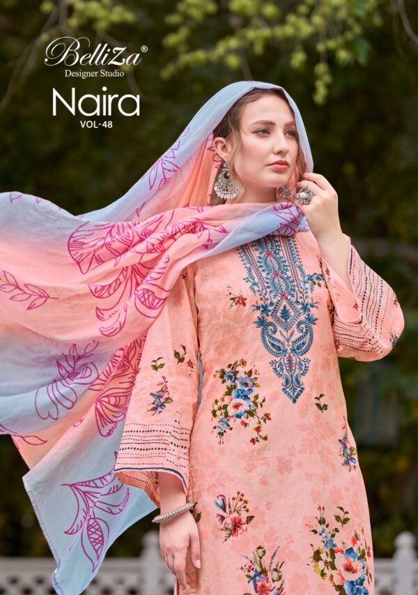 BELLIZA NAIRA VOL-48 908 COTTON PAKISTANI SALWAR KAMEEZ ONLINE