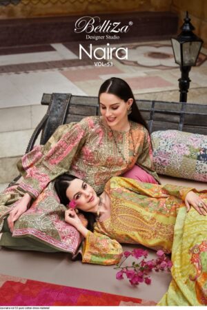 BELLIZA NAIRA VOL 53 920 COTTON PAKISTANI SUITS NEW CATALOGUE