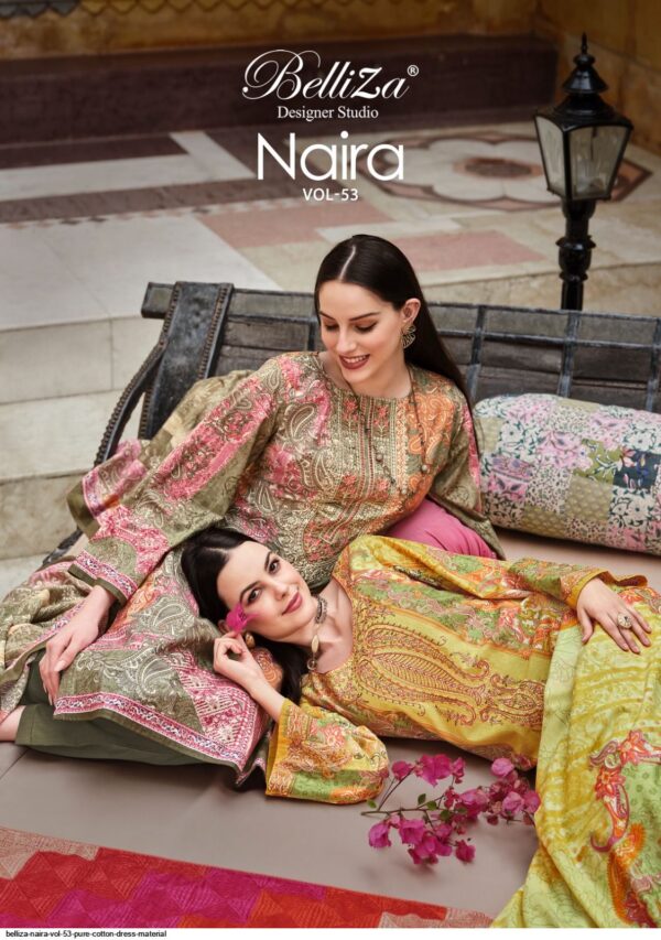 BELLIZA NAIRA VOL 53 920 COTTON PAKISTANI SUITS NEW CATALOGUE