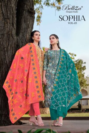 BELLIZA SOPHIA VOL 3 905 PAKISTANI SUITS ONLINE WHOLESALE