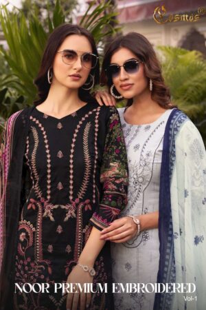 COSMOS NOOR PREMIUM EMBROIDERED-1 COTTON WHOLESALE SUITS ONLINE