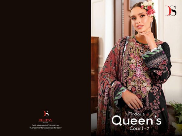 DEEPSY FIRDOUS QUEEN'S COURT 7 6041 TO 6048 PAKISTANI SUITS CATALOGUE WITH PRICE