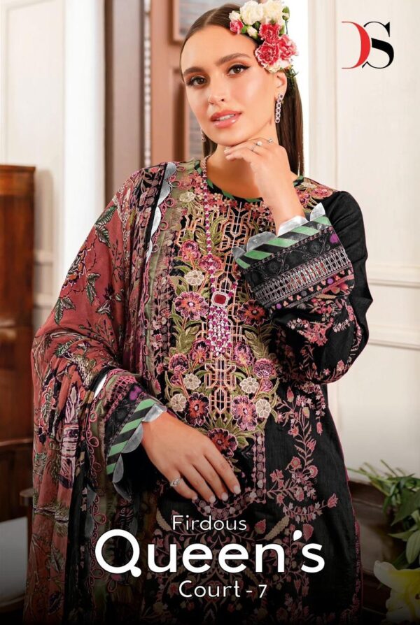 DEEPSY FIRDOUS QUEEN'S COURT 7 6041 TO 6048 PAKISTANI SUITS CATALOGUE WITH PRICE