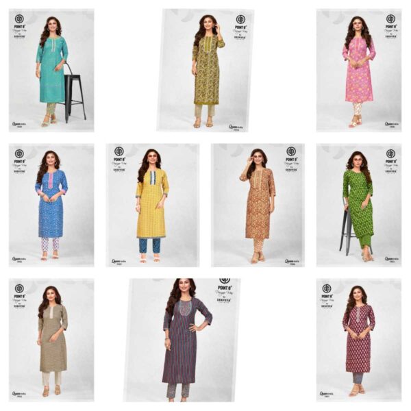 DEEPTEX QUEEN INDIA VOL 7 READYMADE COTTON KURTI WITH PANT CATALOGUE