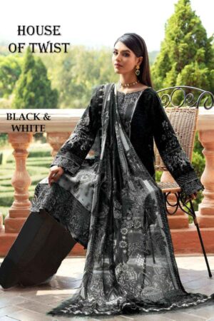 HOUSE OF TWIST BLACK & WHITE COTTON WHOLESALE SUITS CATALOGUE