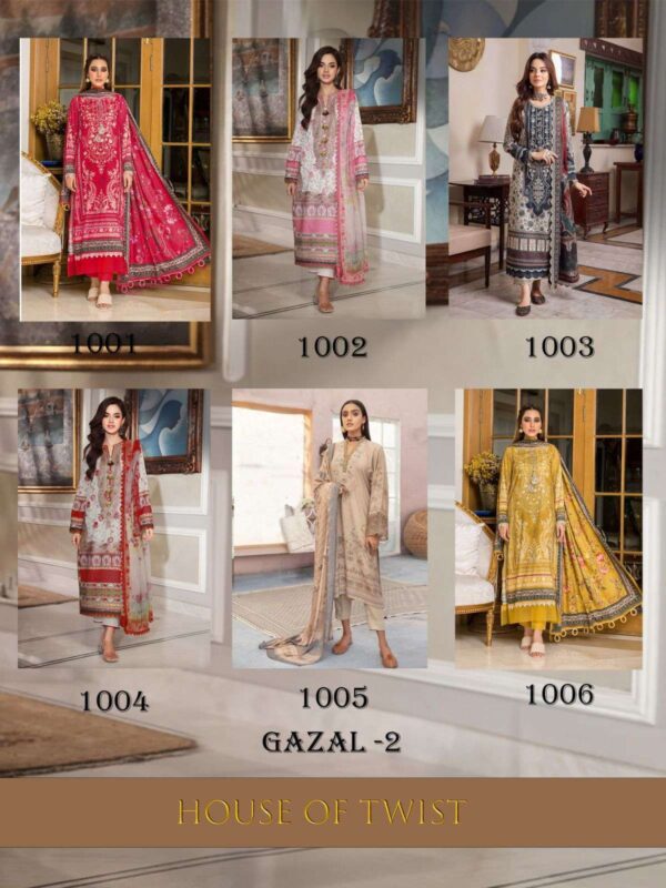 HOUSE OF TWIST GAZAL-2 PURE COTTON SUITS WITH CATALOGUE PRICE