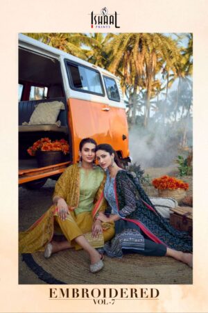 ISHAAL EMBROIDERED VOL 7 PAKISTANI LAWN COTTON SUITS WHOLESALE