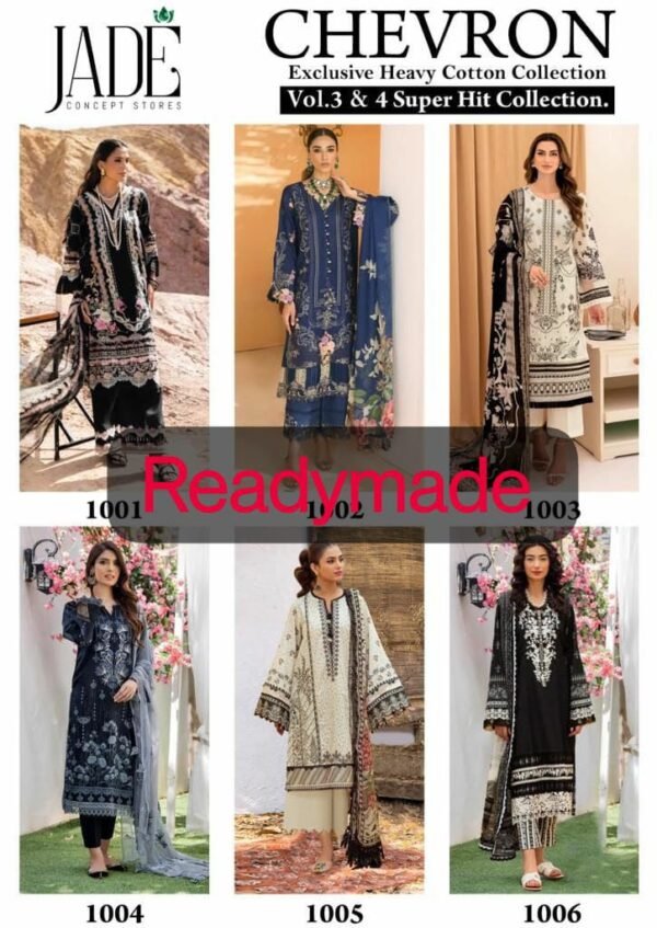 JADE CHEVRON EXCLUSIVE SUPER HIT COLLECTION READYMADE PAKISTANI KURTI ONLINE SUPPLIER