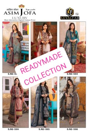 KEVAL FAB ASIM JOFA .VOL-1 READYMADE KARACHI PAKISTANI KURTIS WHOLESALE