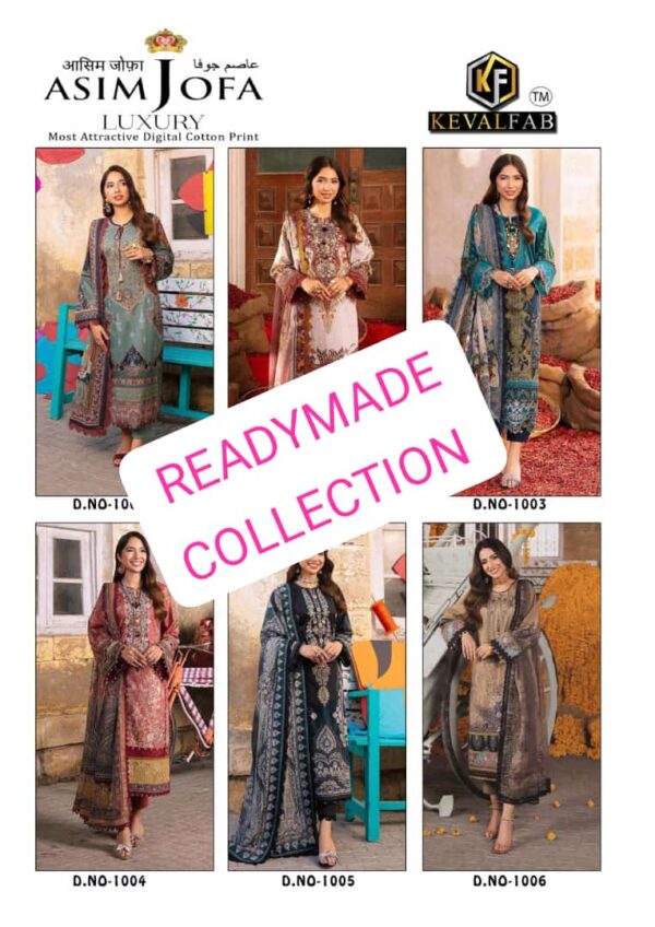 KEVAL FAB ASIM JOFA .VOL-1 READYMADE KARACHI PAKISTANI KURTIS WHOLESALE