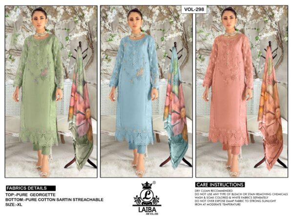 LAIBA AM VOL 298 READYMADE PAKISTANI KURTI SUPPLIER DEALER