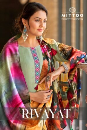 MITTOO RIVAYAT VISCOSE EMBROIDERY READYMADE KURTI CATALOGUE