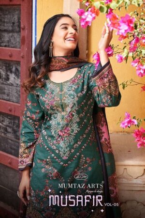 MUMTAZ ARTS MUSAFIR VOL 5 COTTON DIGITAL PRINT DRESS MATERIAL WHOLESALE