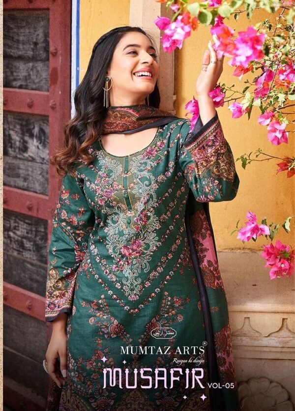 MUMTAZ ARTS MUSAFIR VOL 5 COTTON DIGITAL PRINT DRESS MATERIAL WHOLESALE