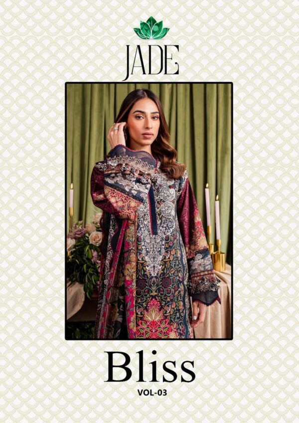 NANDGOPALPRINT JADE BLISS VOL-3 KARACHI PAKISTANI SUITS WITH PRICE CATALOGUE