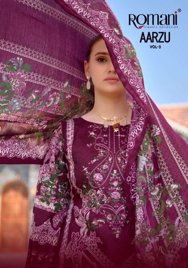 ROMANI AARZU VOL-3 1086 SOFT COTTON WHOLESALE SALWAR KAMEEZ ONLINE