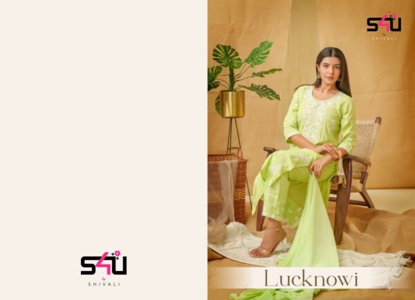 S4U LUCKNOWI DESIGNER RAYON DRESS MATERIAL COLLECTION CATALOGUE - Image 2